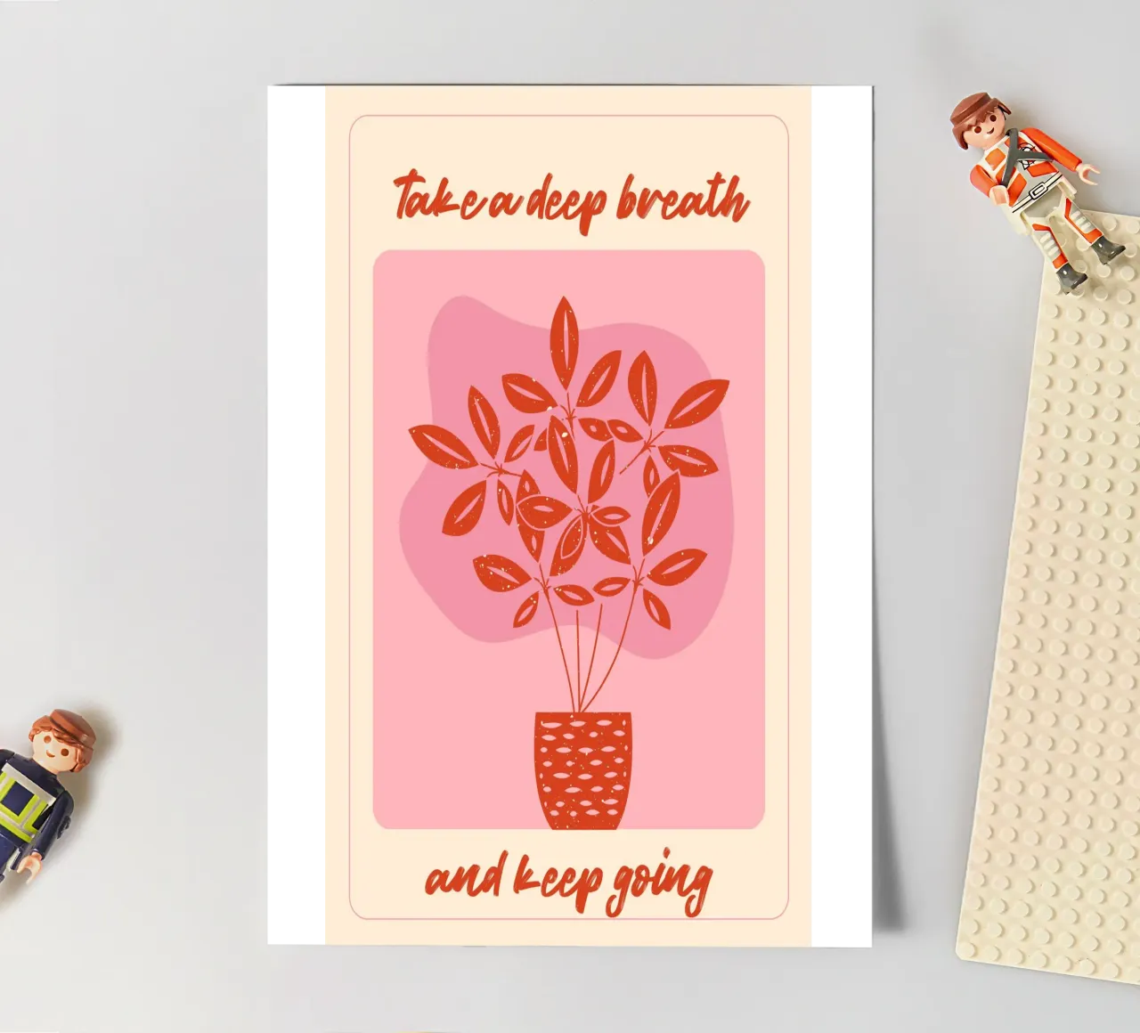 "Take a Deep Breath" Botanical Art Print - Calm & Motivating sticker sheet by ClubArt