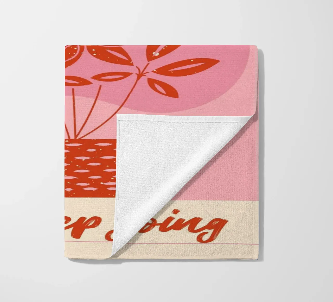 "Take a Deep Breath" Botanical Art Print - Calm & Motivating beach towel by ClubArt