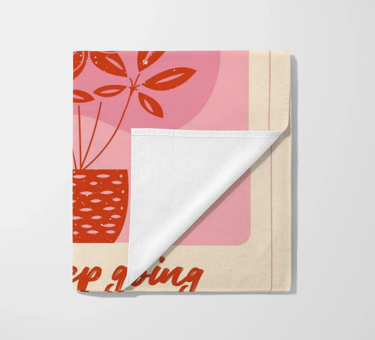 "Take a Deep Breath" Botanical Art Print - Calm & Motivating beach towel by ClubArt