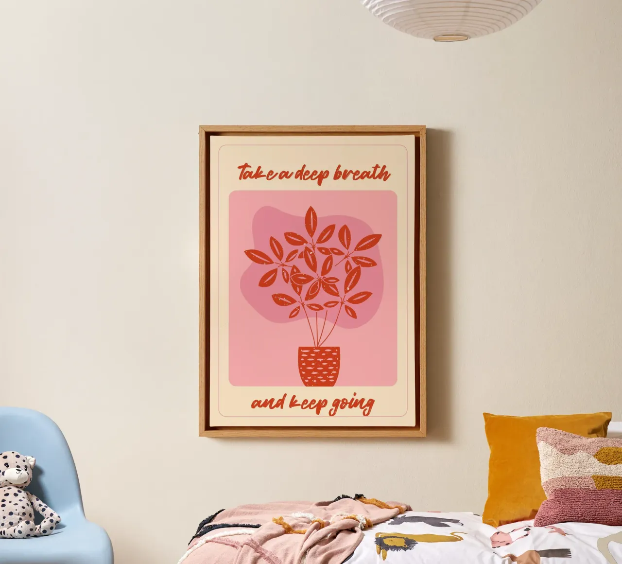 "Take a Deep Breath" Botanical Art Print - Calm & Motivating canvas by ClubArt