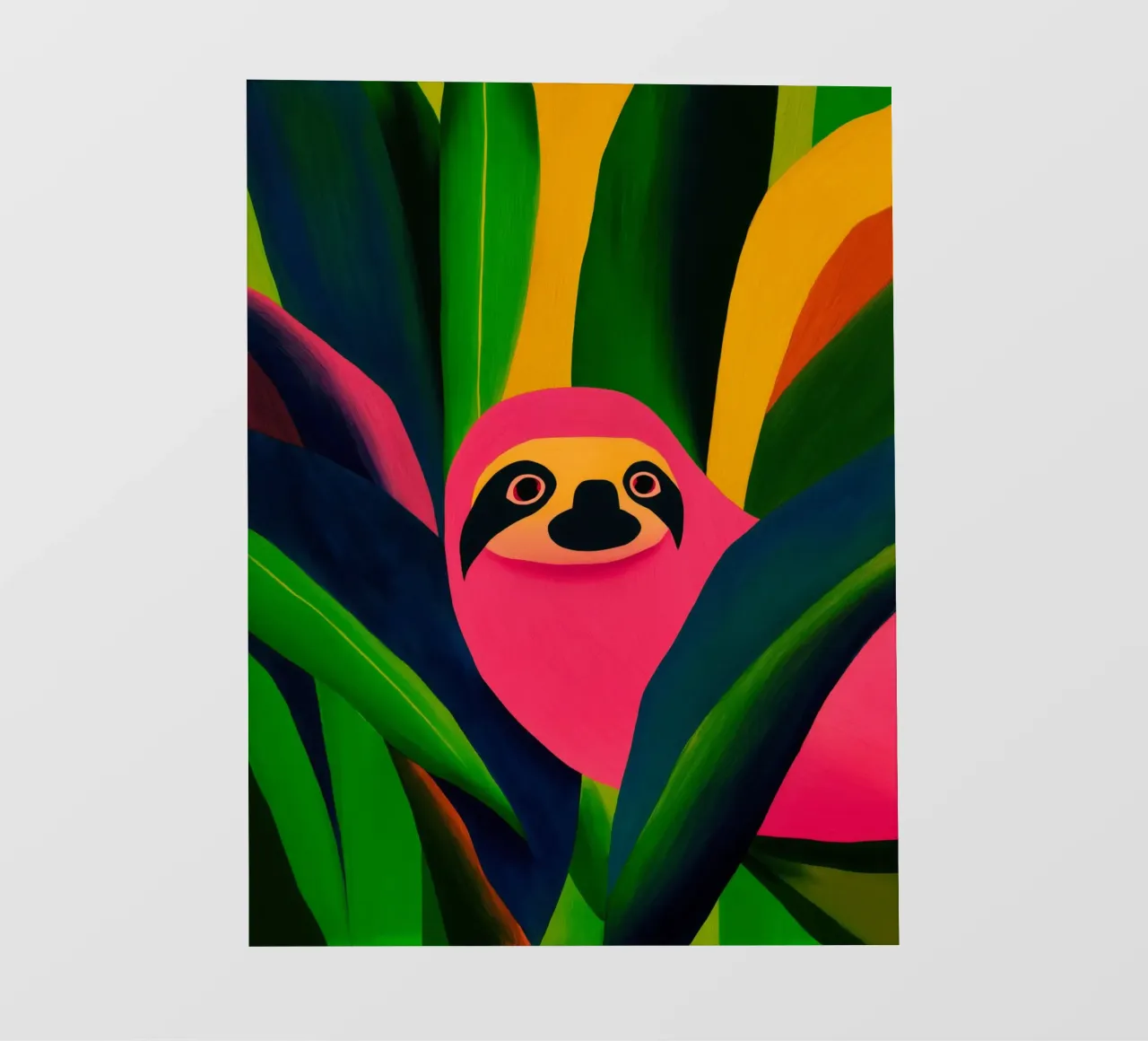 Bradipo rosa | Gioia di vivere tropicale telo in pvc da Autofocus