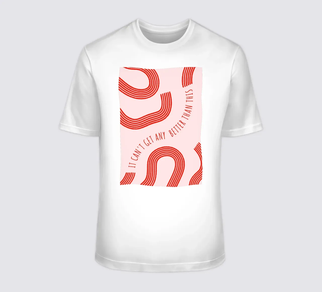 Stampa d'arte con linee astratte "It Can't Get Any Better" - Retro F t-shirt da ClubArt