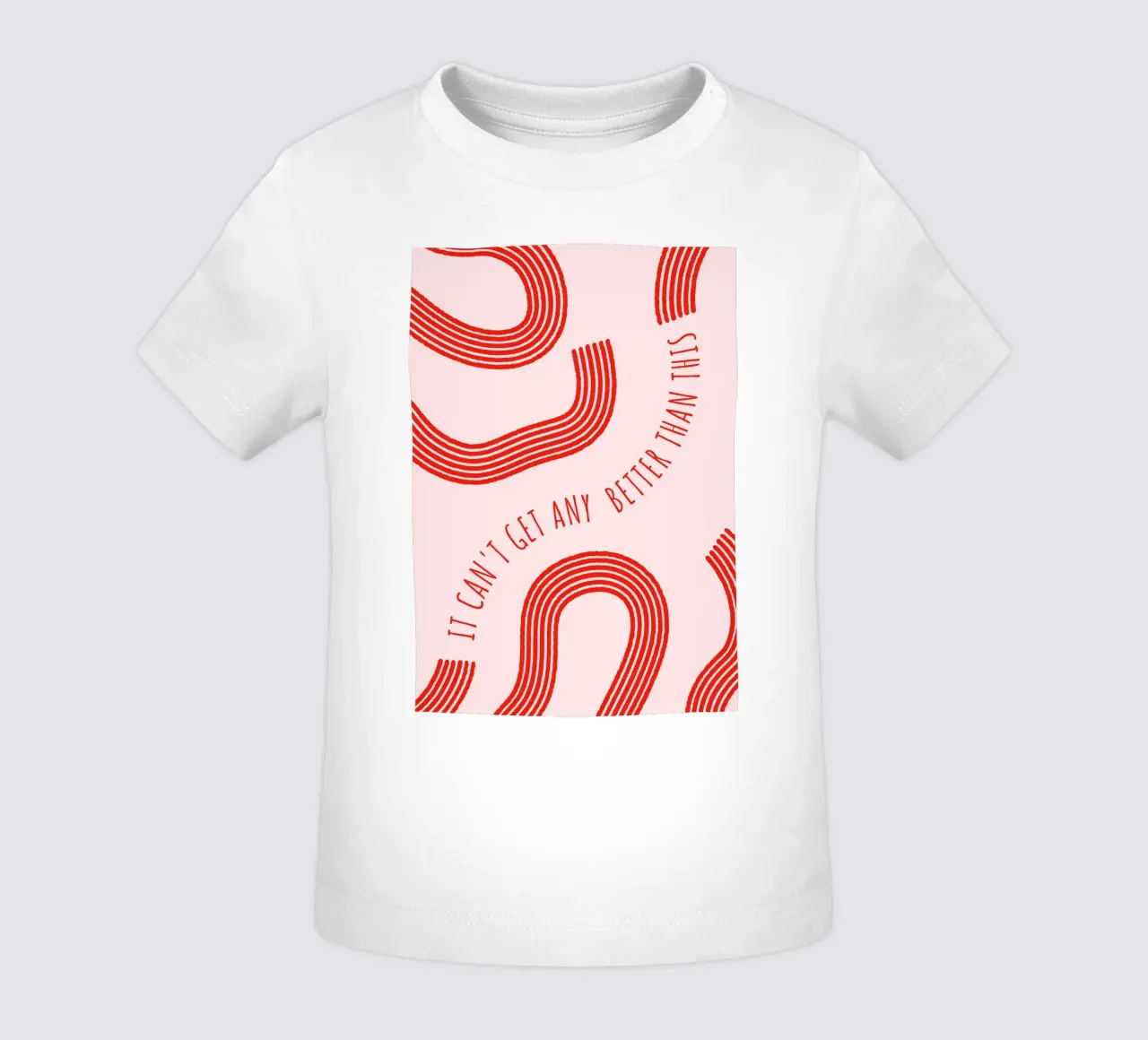 "It Can't Get Any Better" Abstract Lines Art Print - Retro F baby t-shirt by ClubArt