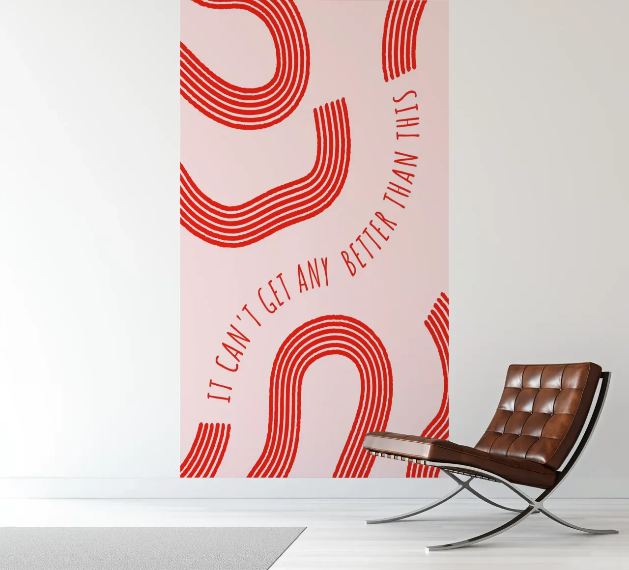 "It Can't Get Any Better" Abstract Lines Art Print - Retro F photo wallpaper by ClubArt