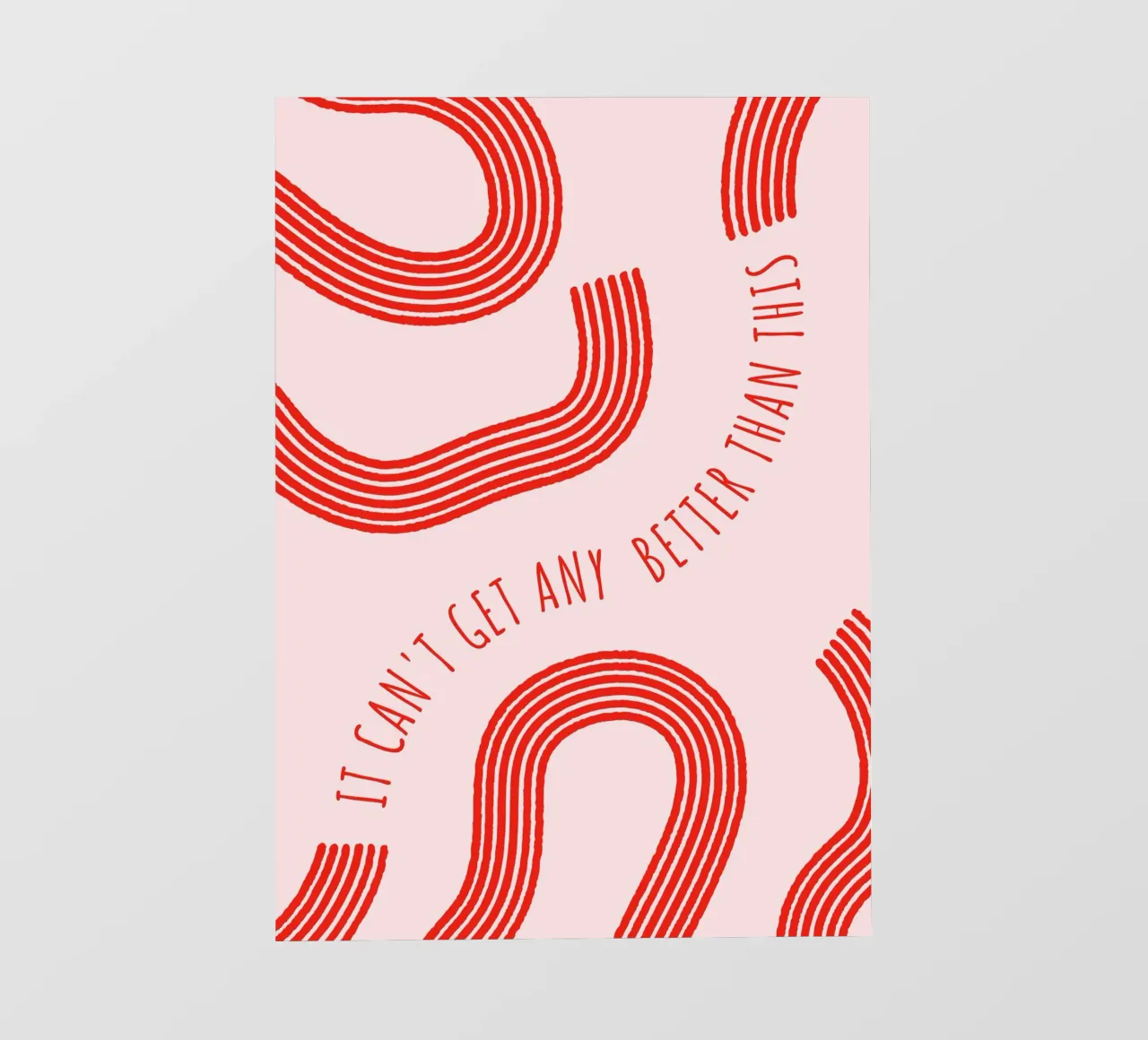 "It Can't Get Any Better" Abstract Lines Art Print - Retro F photo wallpaper by ClubArt