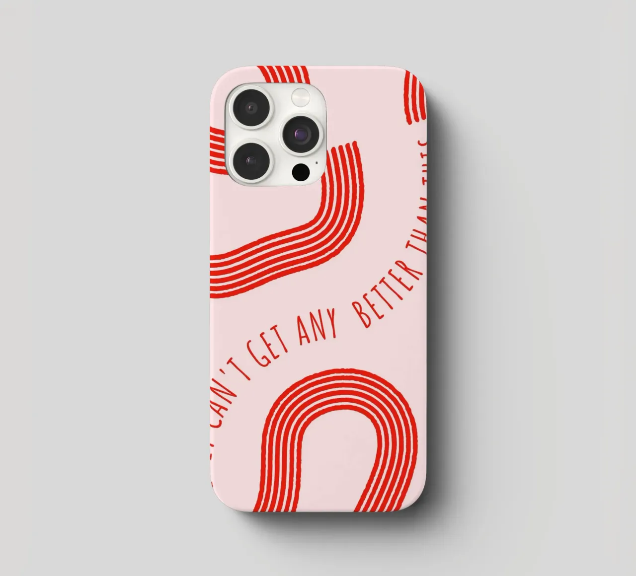 Stampa d'arte con linee astratte "It Can't Get Any Better" - Retro F cover iphone da ClubArt