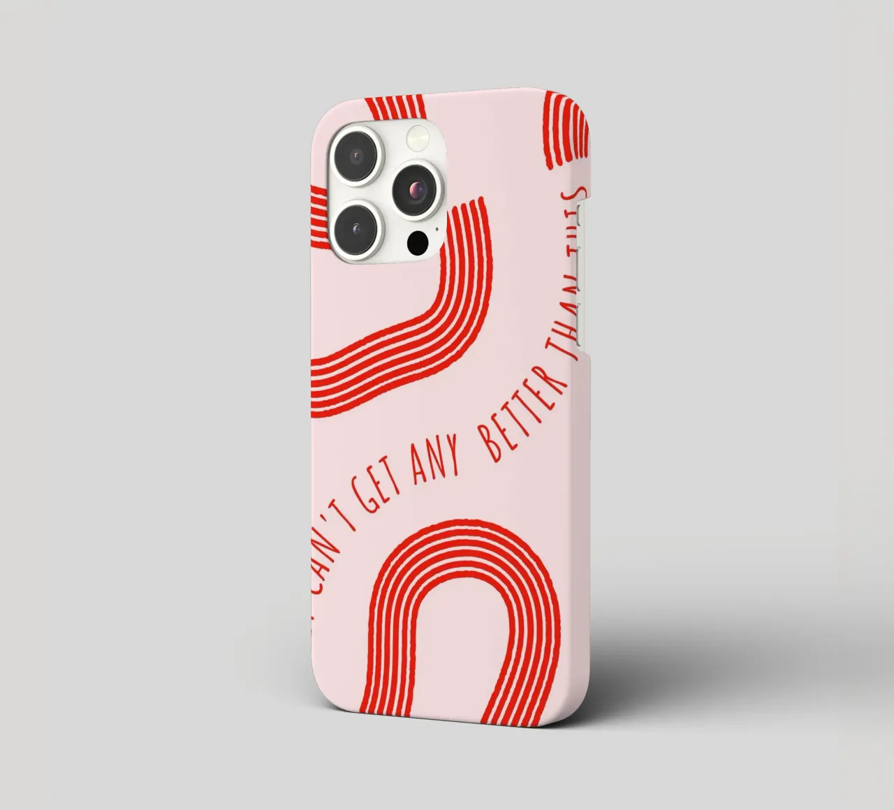 Stampa d'arte con linee astratte "It Can't Get Any Better" - Retro F cover iphone da ClubArt