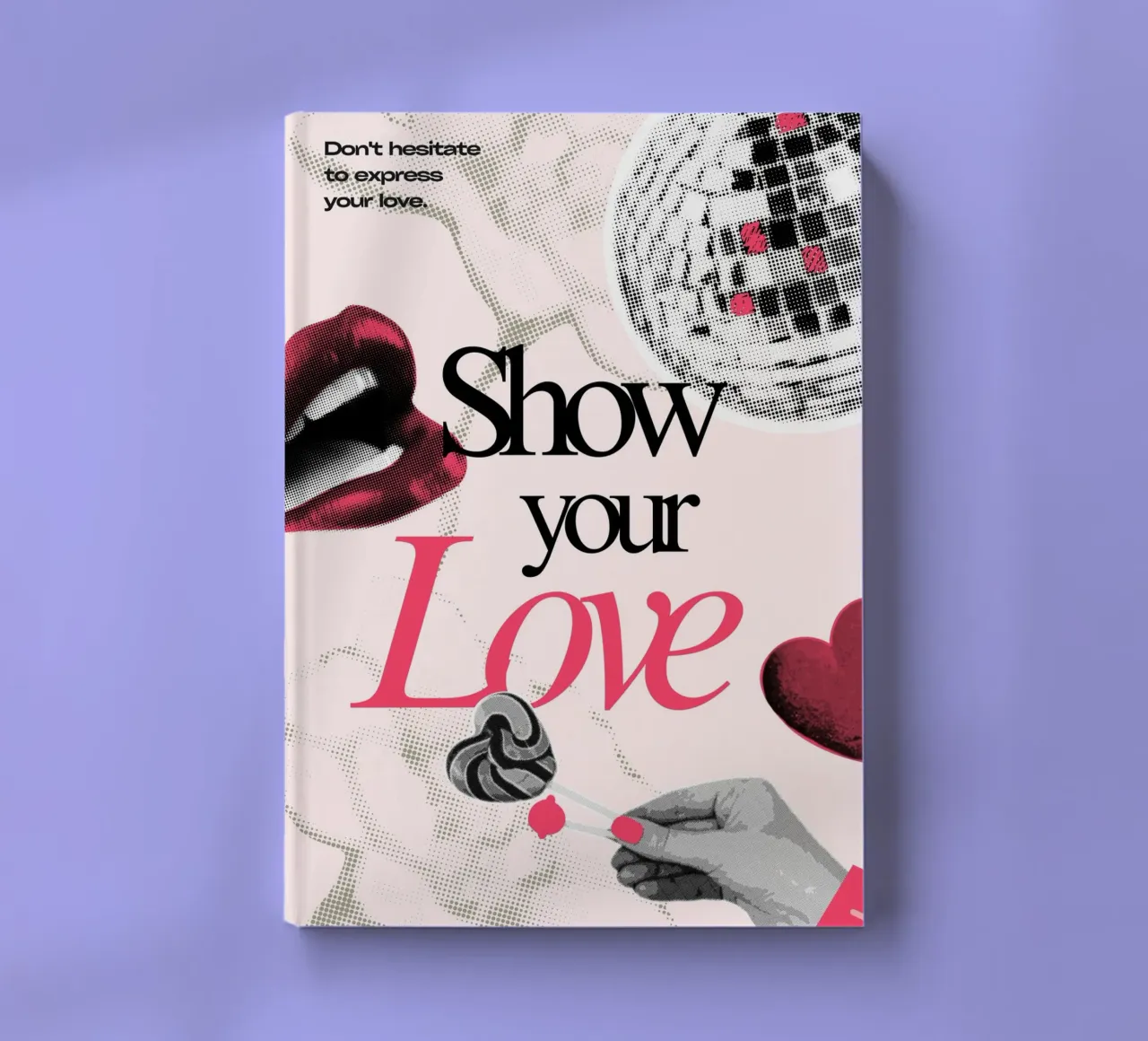 "Show Your Love" Retro Pop Art Print - Expressive & Bold notebook by ClubArt