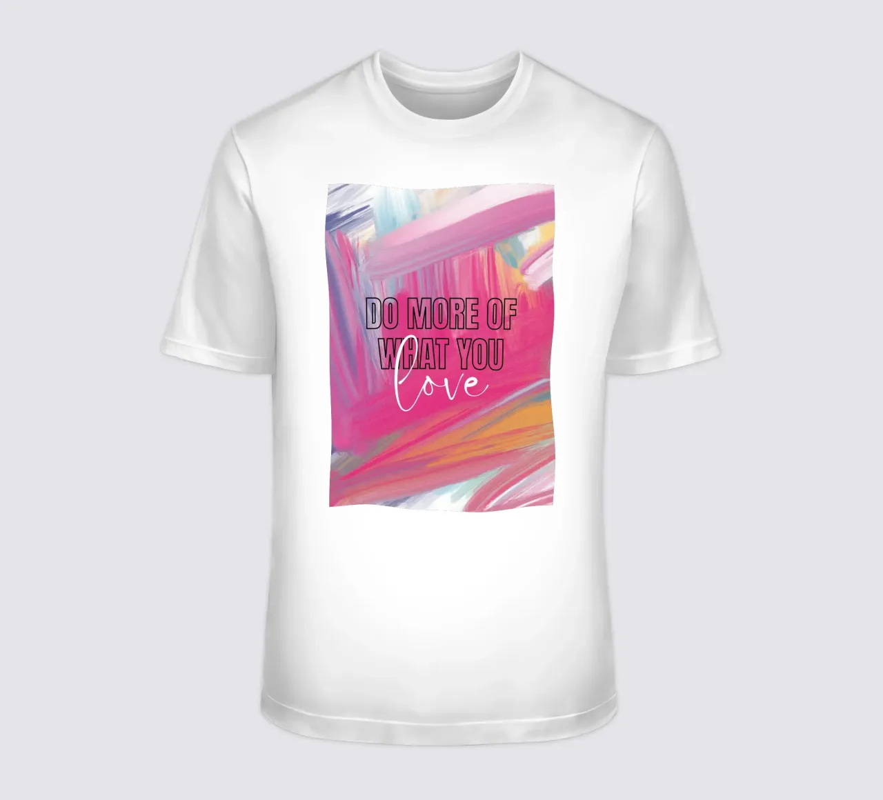"Tu mehr von dem, was du liebst" Abstrakte Striche Kunst - Lebendig & T-Shirt von ClubArt