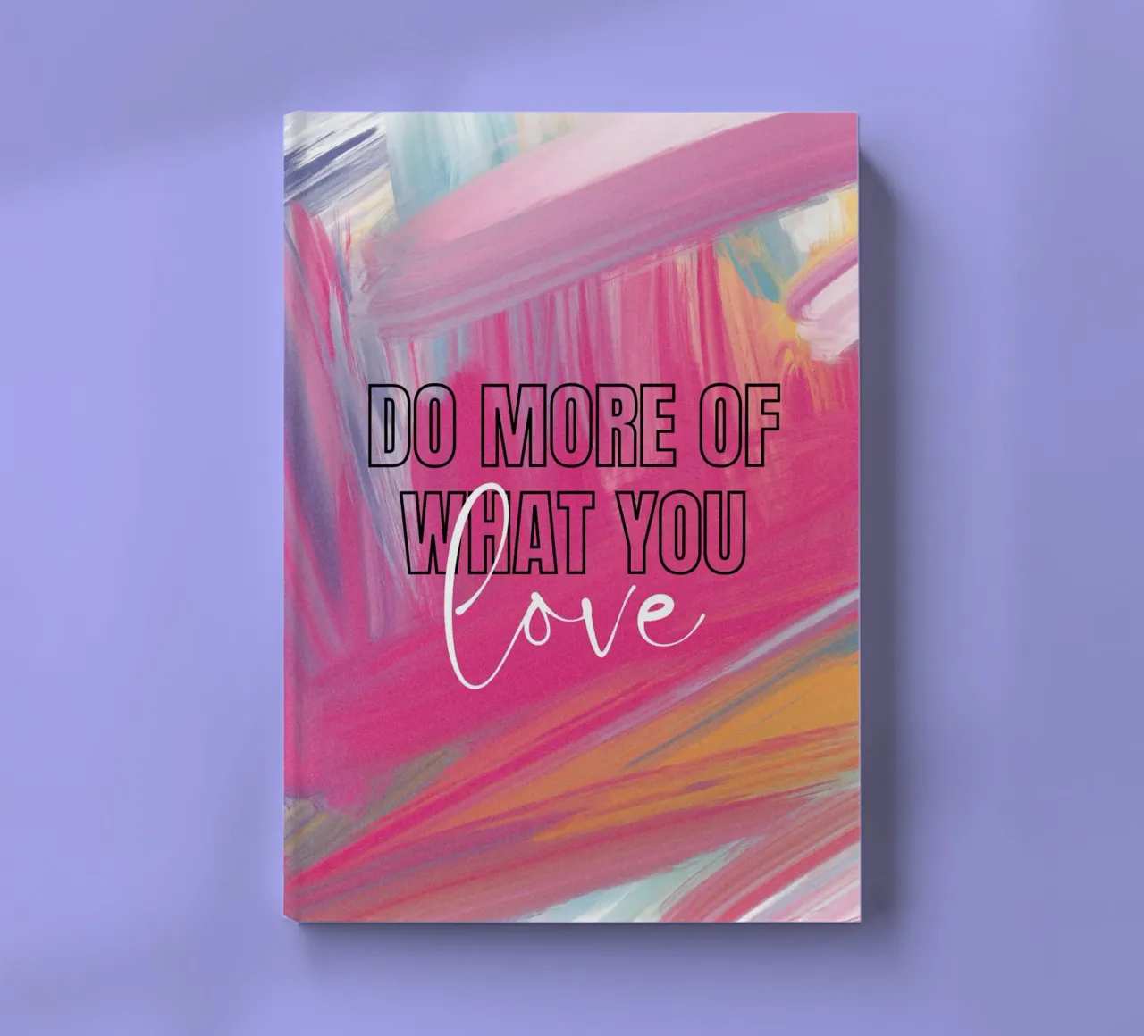 "Do More Of What You Love" Abstracte Streken Kunst - Levendig & notitieboek van ClubArt