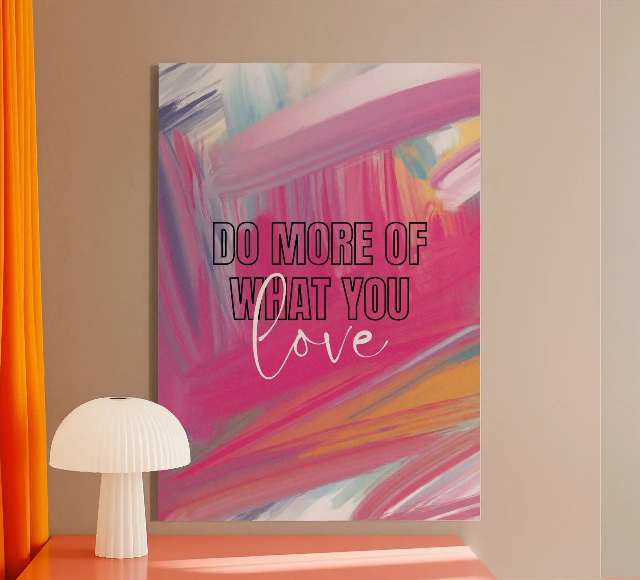 "Tu mehr von dem, was du liebst" Abstrakte Striche Kunst - Lebendig & Acryl-Glas von ClubArt