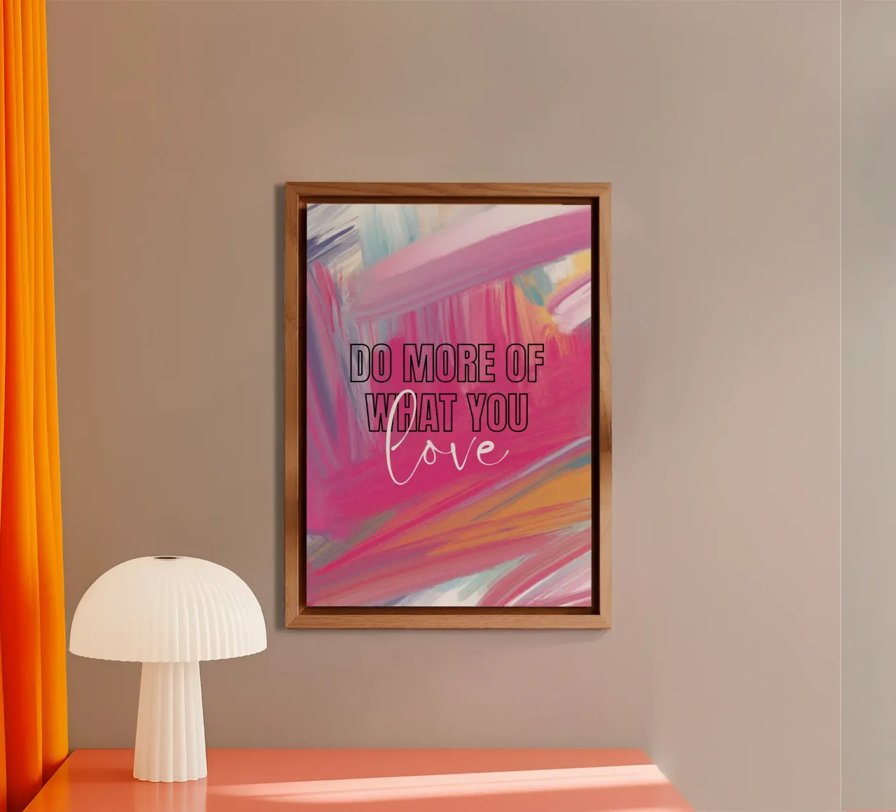 "Tu mehr von dem, was du liebst" Abstrakte Striche Kunst - Lebendig & Alu-Dibond von ClubArt