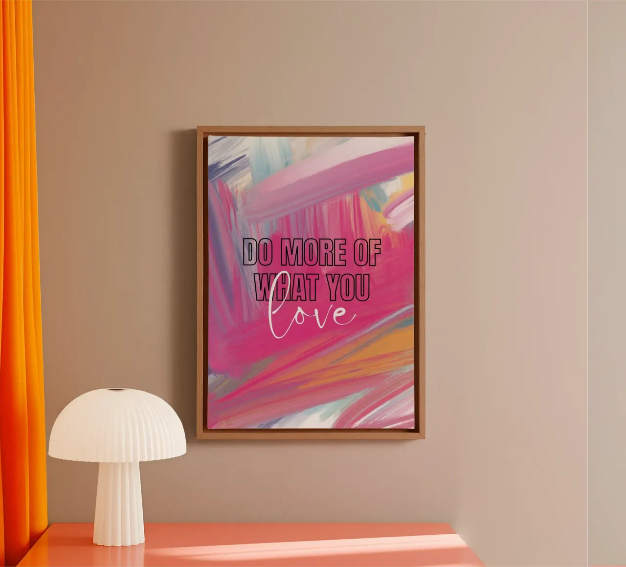 "Tu mehr von dem, was du liebst" Abstrakte Striche Kunst - Lebendig & Leinwand von ClubArt