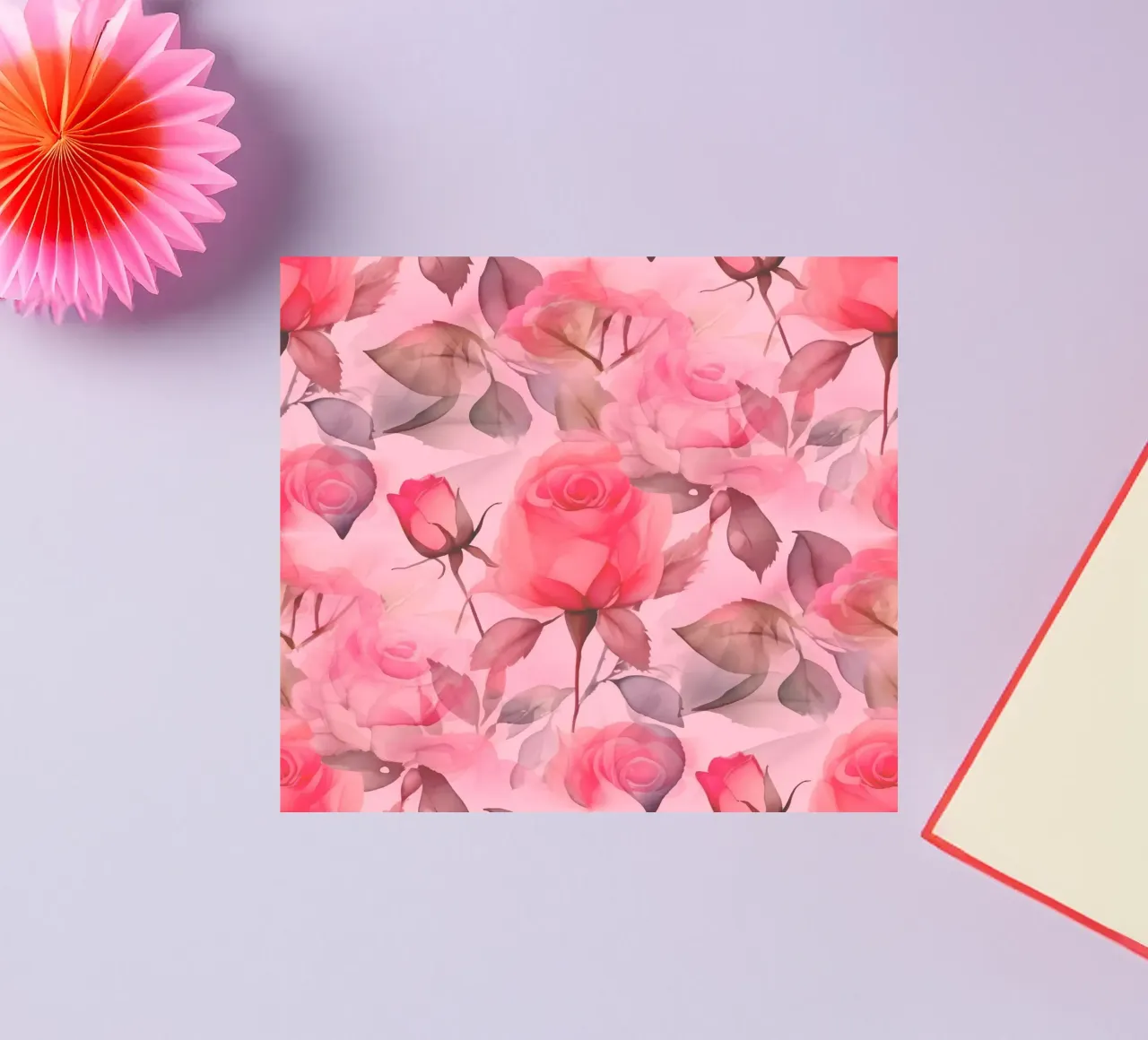 Zarte Rosen Rosa und Grün Sticker von SilverPegasus