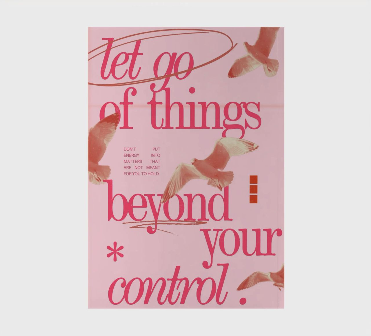 "Let Go of Things Beyond Your Control" Art - Empowering & Se notebook by ClubArt