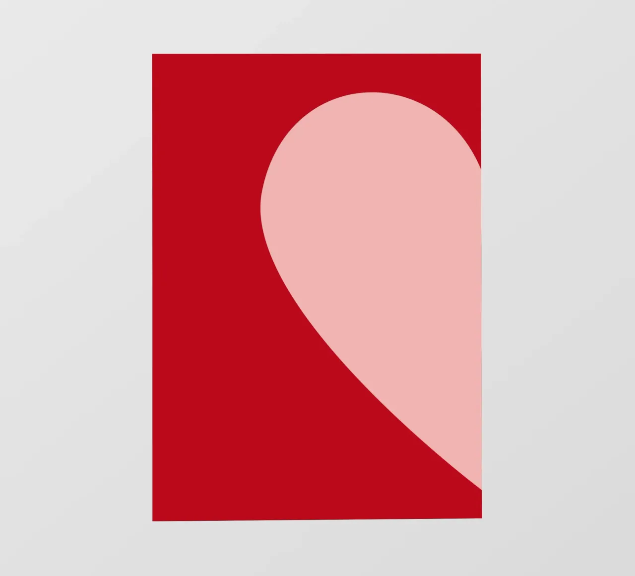 Stampa d'arte minimalista sull'amore "Half Heart" - Impressionante e moderna telo in pvc da ClubArt