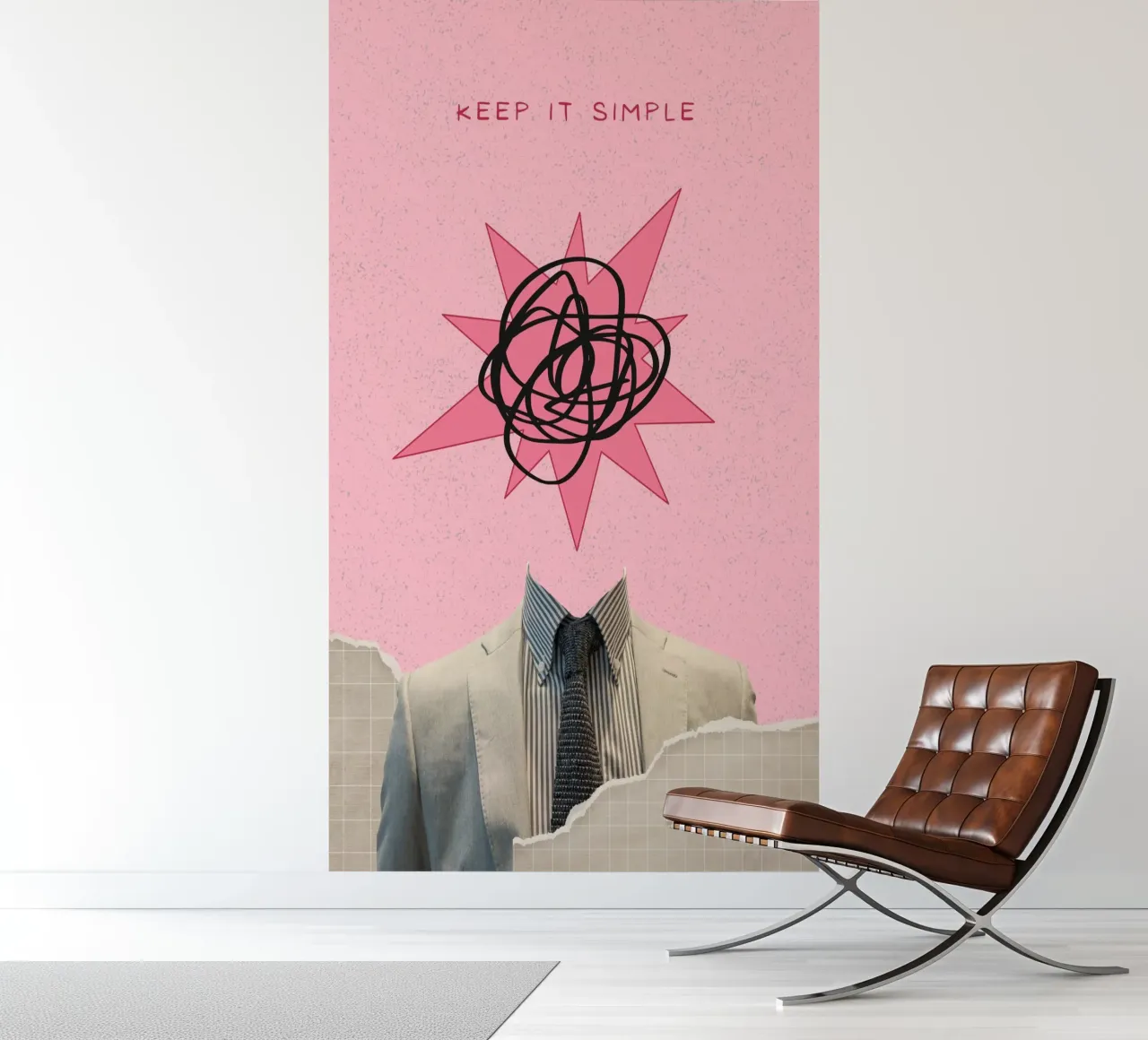 Impresión artística surrealista "Keep It Simple" - Business & Chaos papel para pared de ClubArt