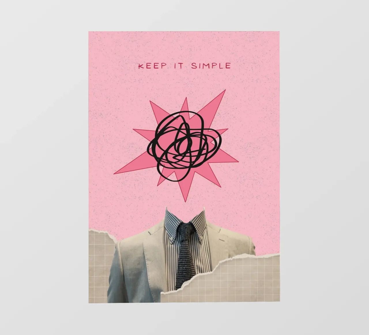 Impresión artística surrealista "Keep It Simple" - Business & Chaos papel para pared de ClubArt