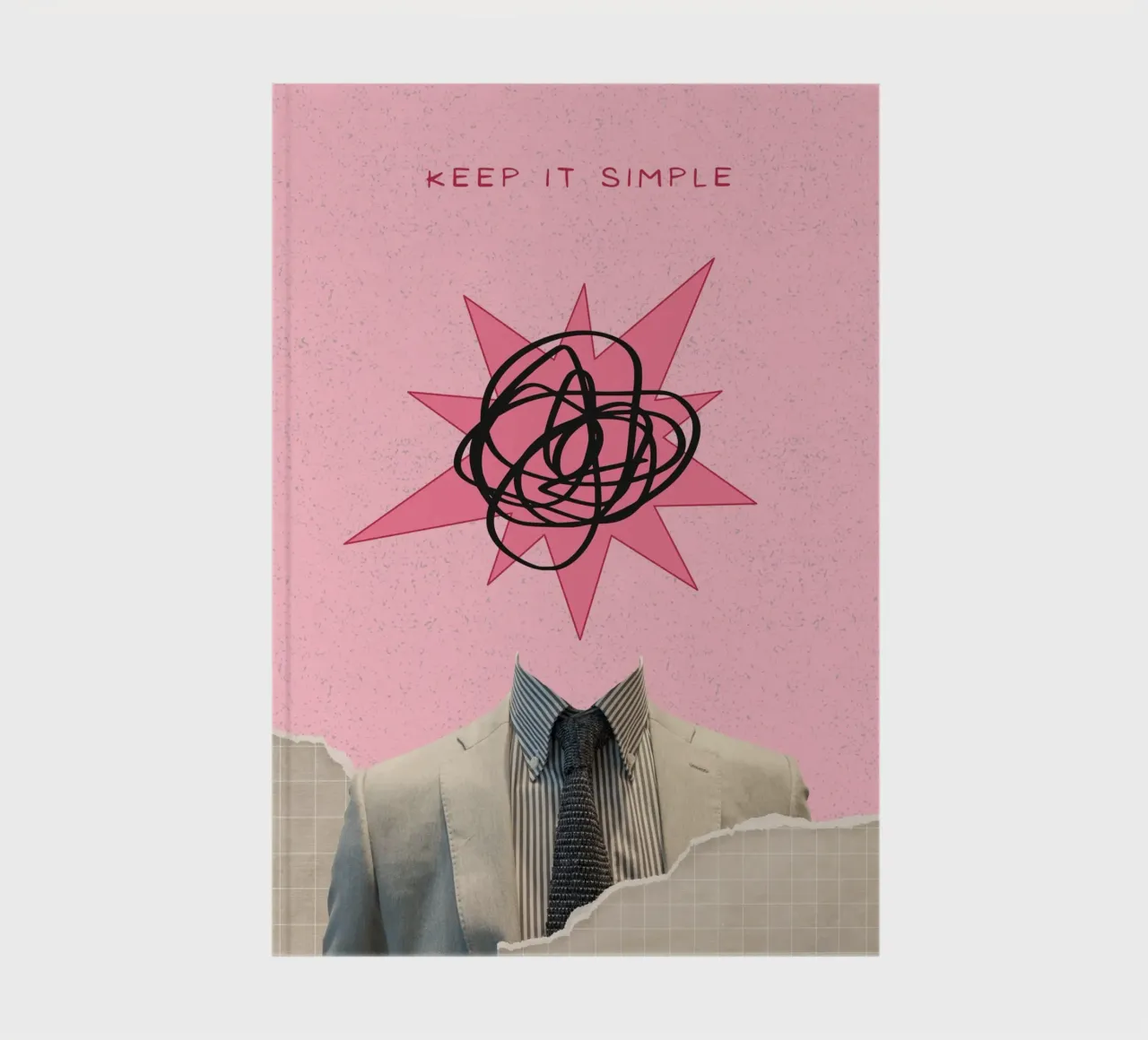 Impression d'art surréaliste "Keep It Simple" - Business & Chaos carnet de notes de ClubArt