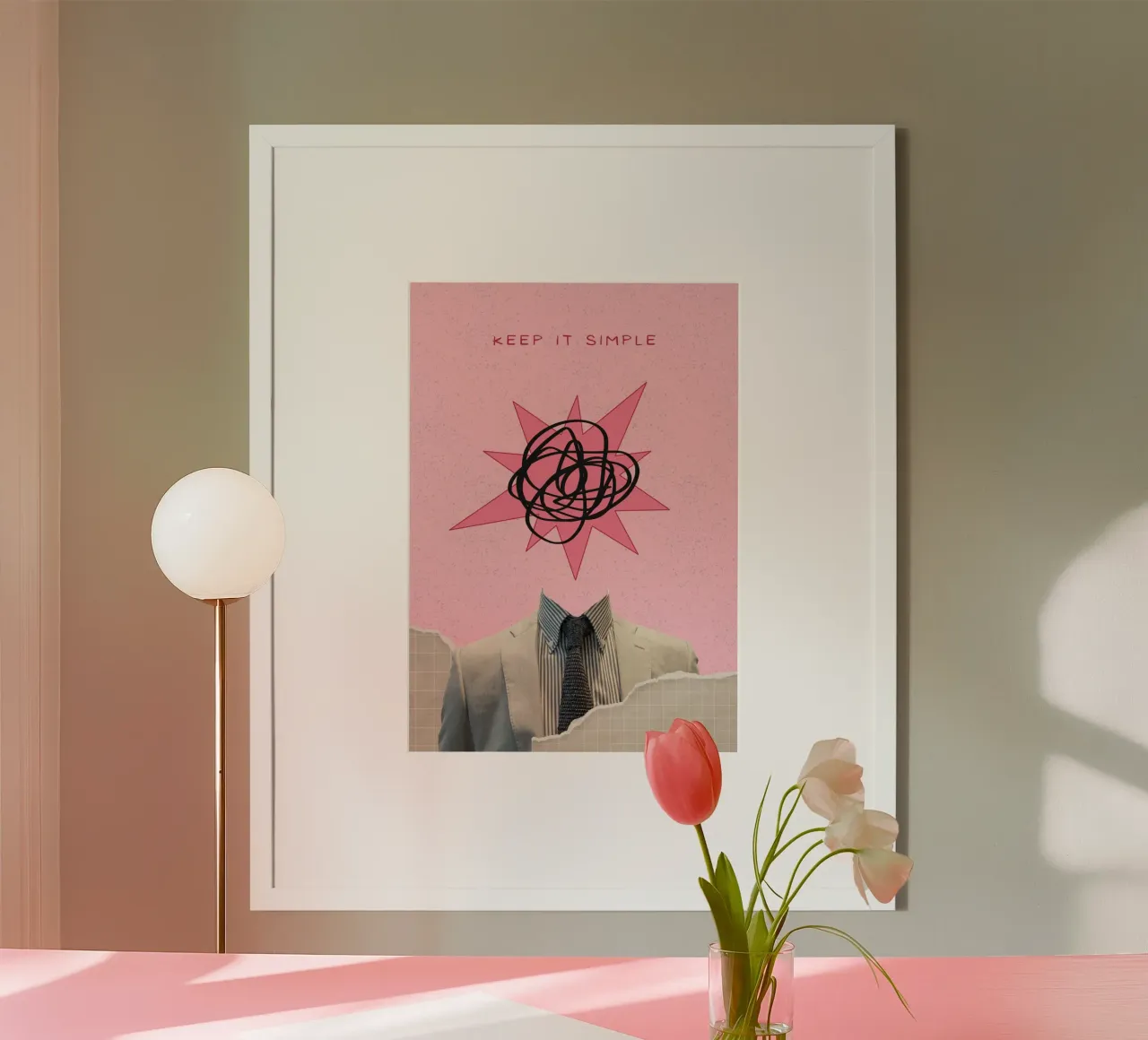 Impression d'art surréaliste "Keep It Simple" - Business & Chaos hahnemühle de ClubArt