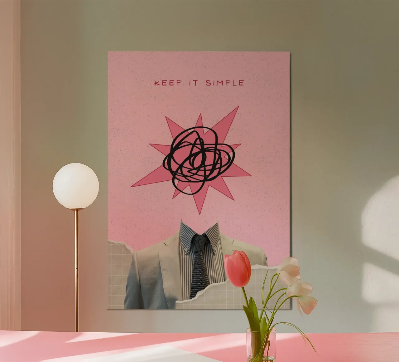 Impression d'art surréaliste "Keep It Simple" - Business & Chaos hahnemühle de ClubArt