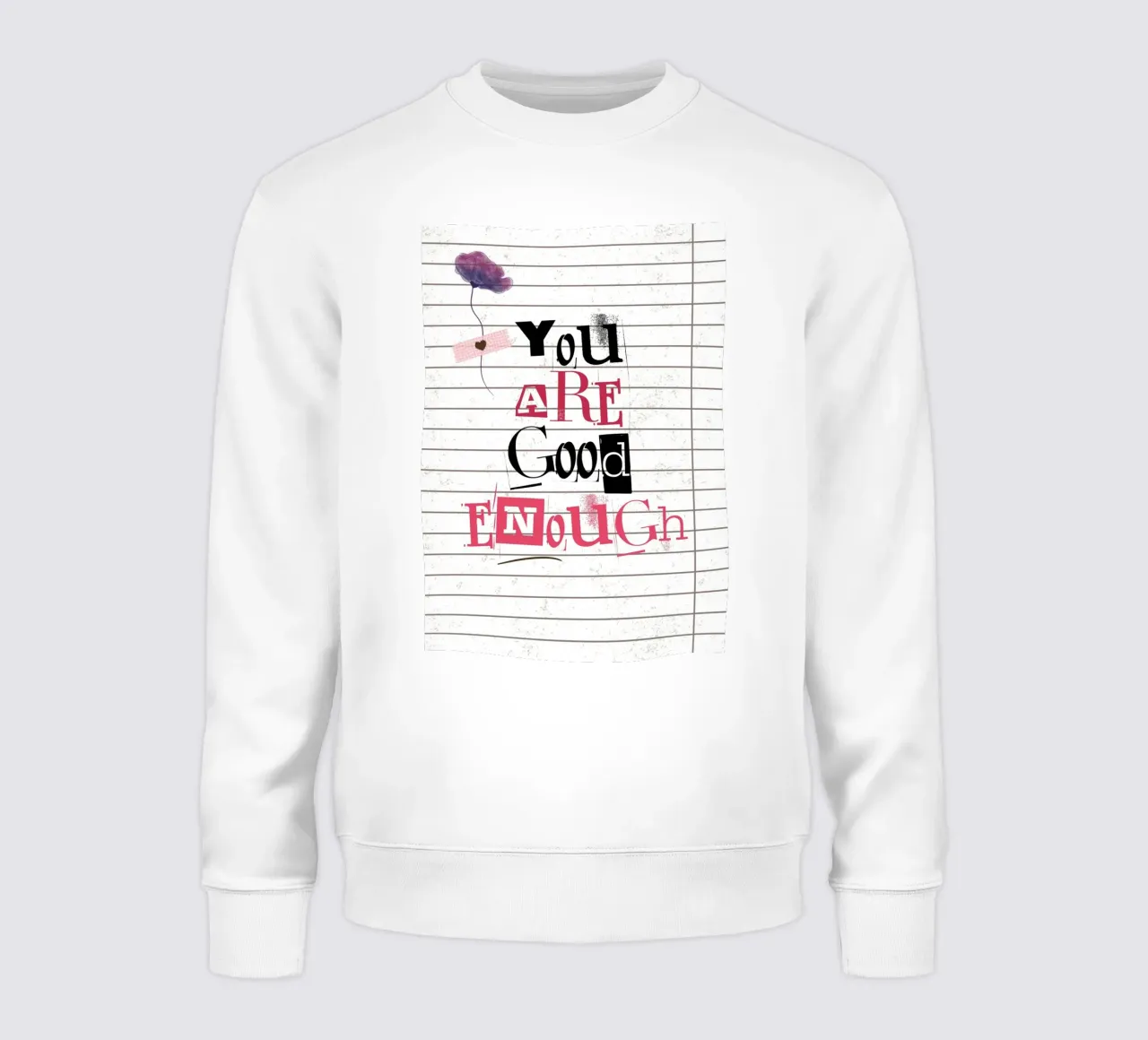 Arte de afirmación "You Are Good Enough" - Empoderamiento y textura sudadera de ClubArt