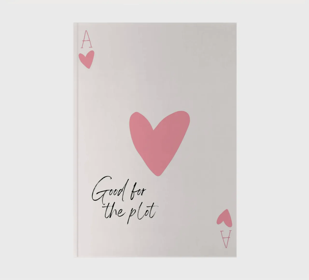 "Good for the Plot" Ace of Hearts Art - Playful & Modern notebook by ClubArt