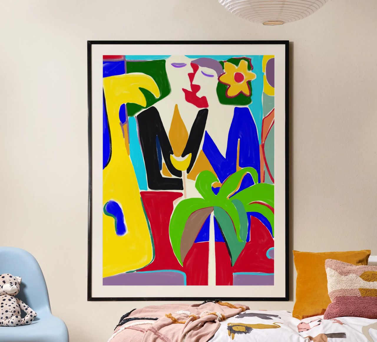 Vacaciones de amor tropicales poster con marco de aluminio de Little Dean