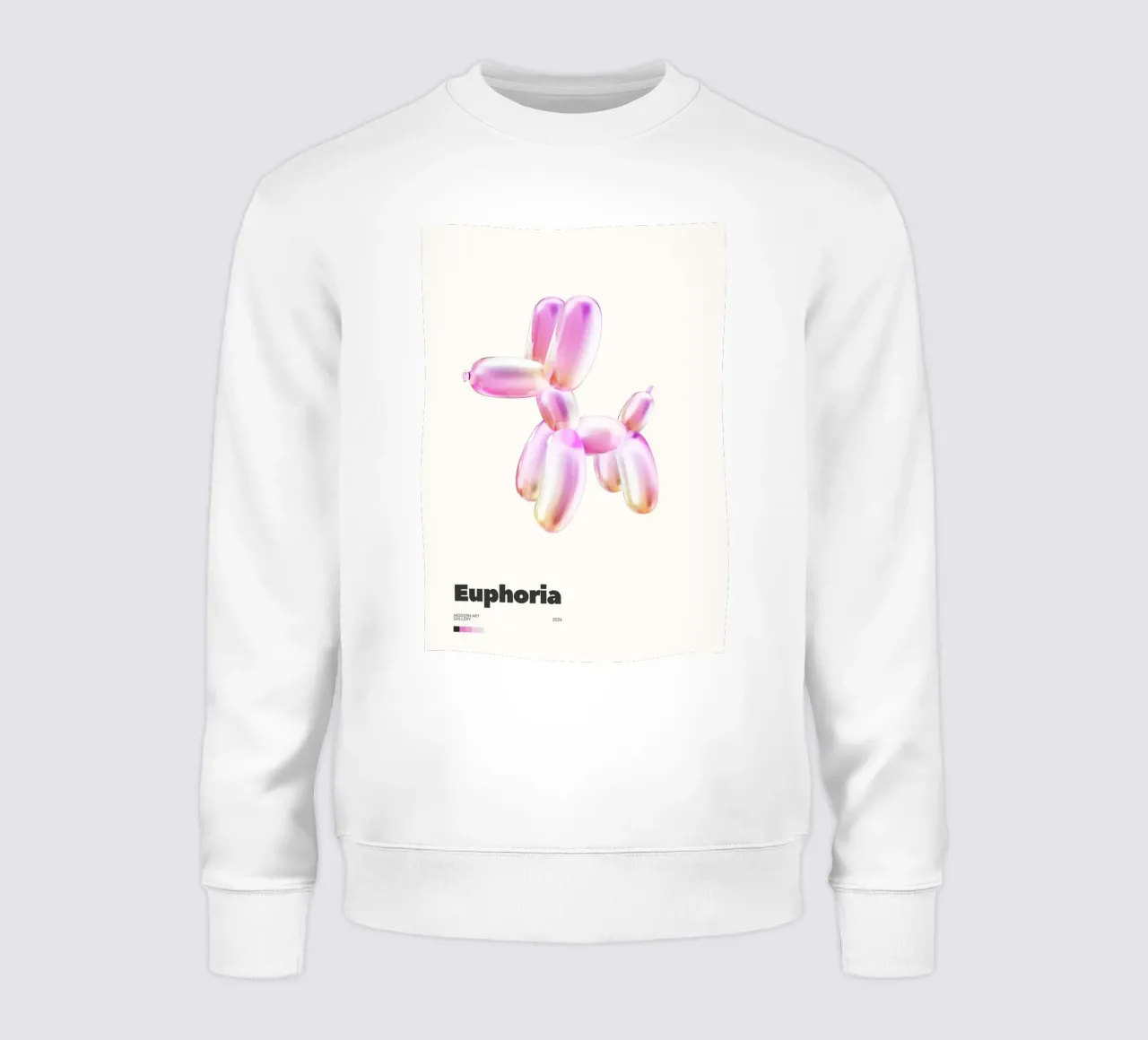 Stampa artistica "Euphoria" Balloon Dog - Pop Art & Modern felpa da ClubArt