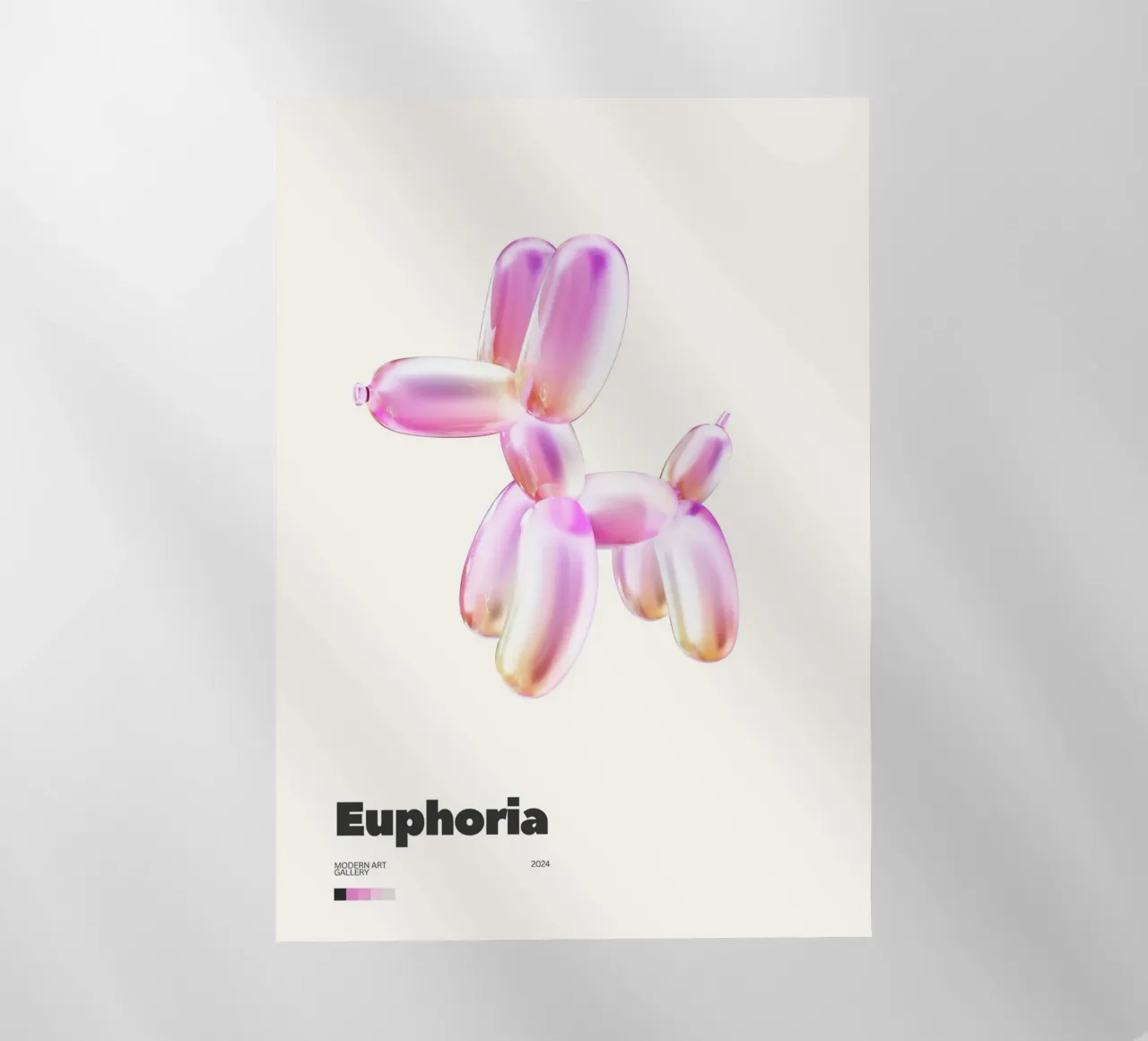 Stampa artistica "Euphoria" Balloon Dog - Pop Art & Modern pellicola backlit da ClubArt