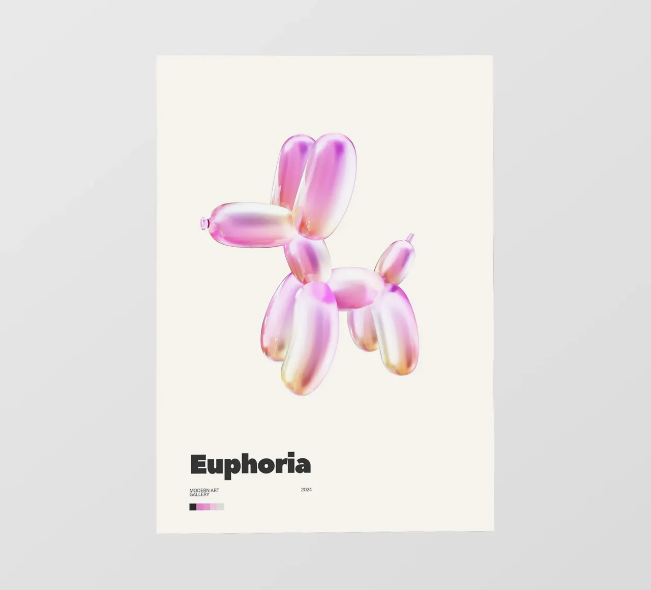 Stampa artistica "Euphoria" Balloon Dog - Pop Art & Modern pellicola backlit da ClubArt