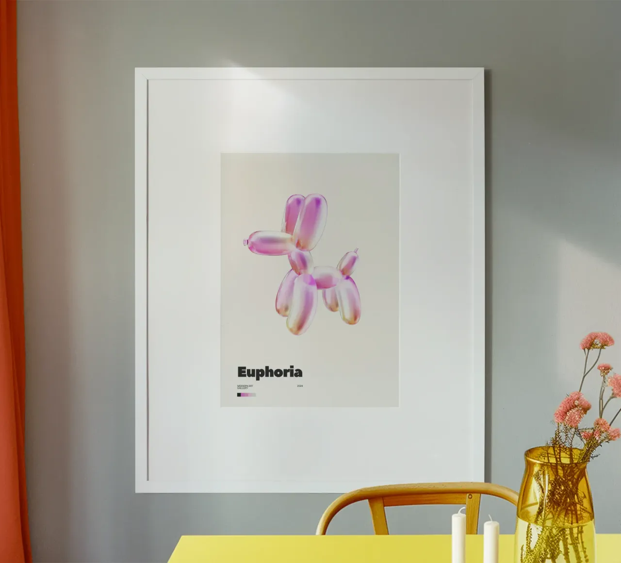Stampa artistica "Euphoria" Balloon Dog - Pop Art & Modern poster da ClubArt