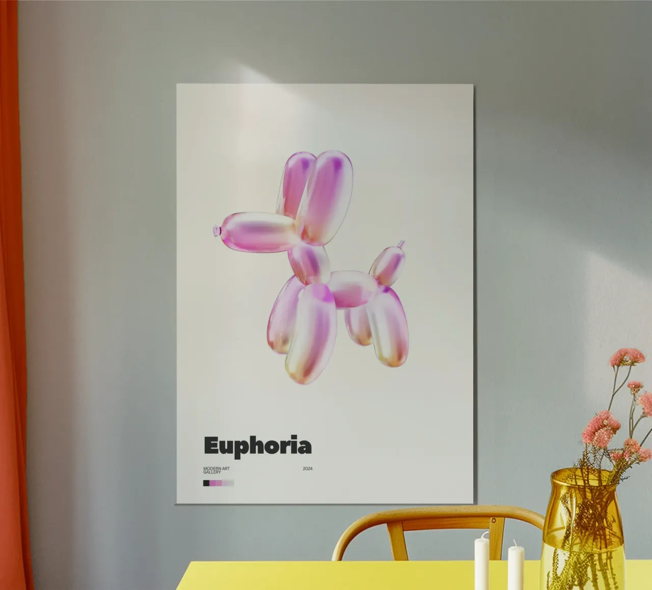 Stampa artistica "Euphoria" Balloon Dog - Pop Art & Modern poster da ClubArt