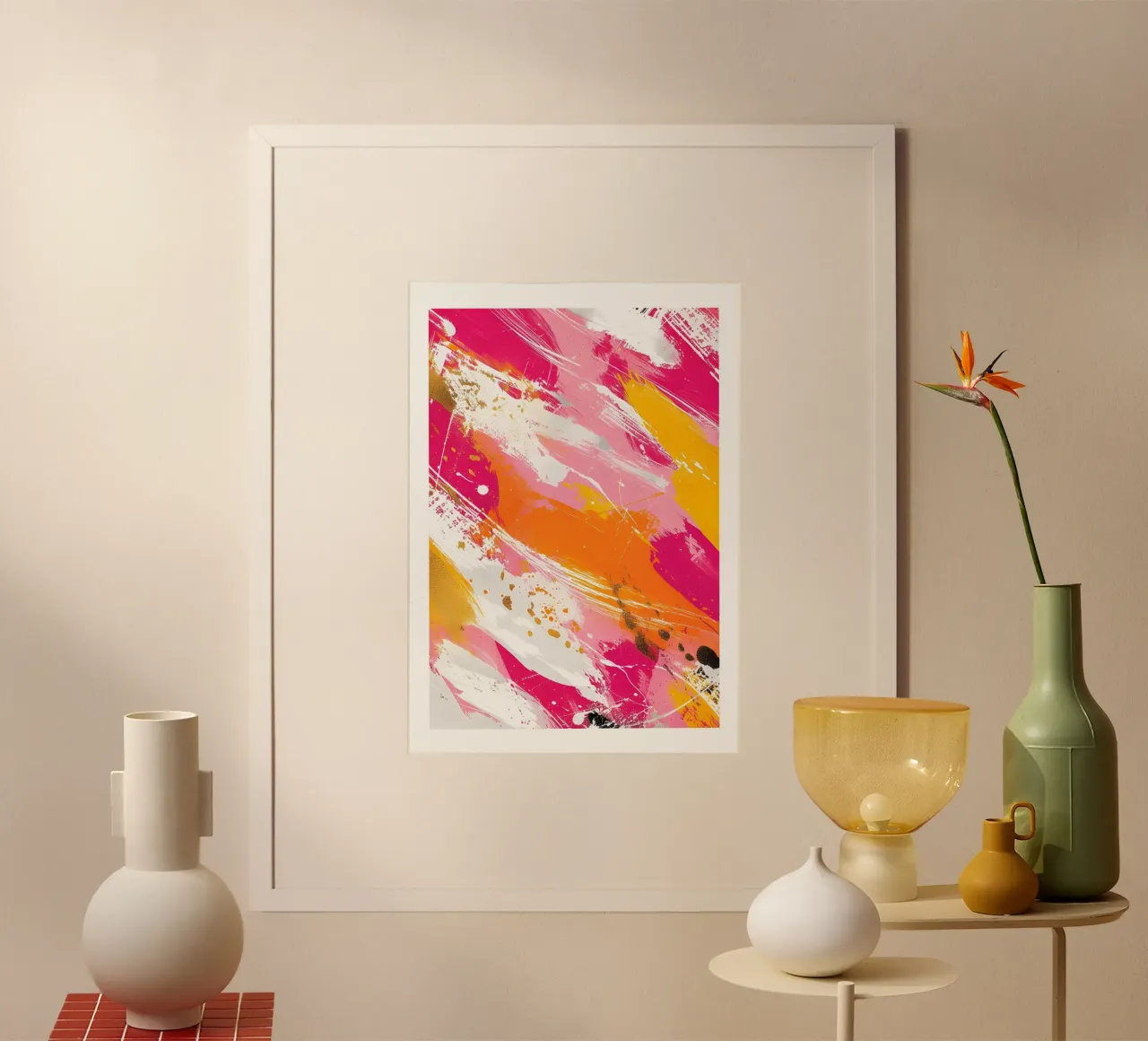 "Rêve électrique" Art expressionniste abstrait - Audacieux et doré poster de ClubArt