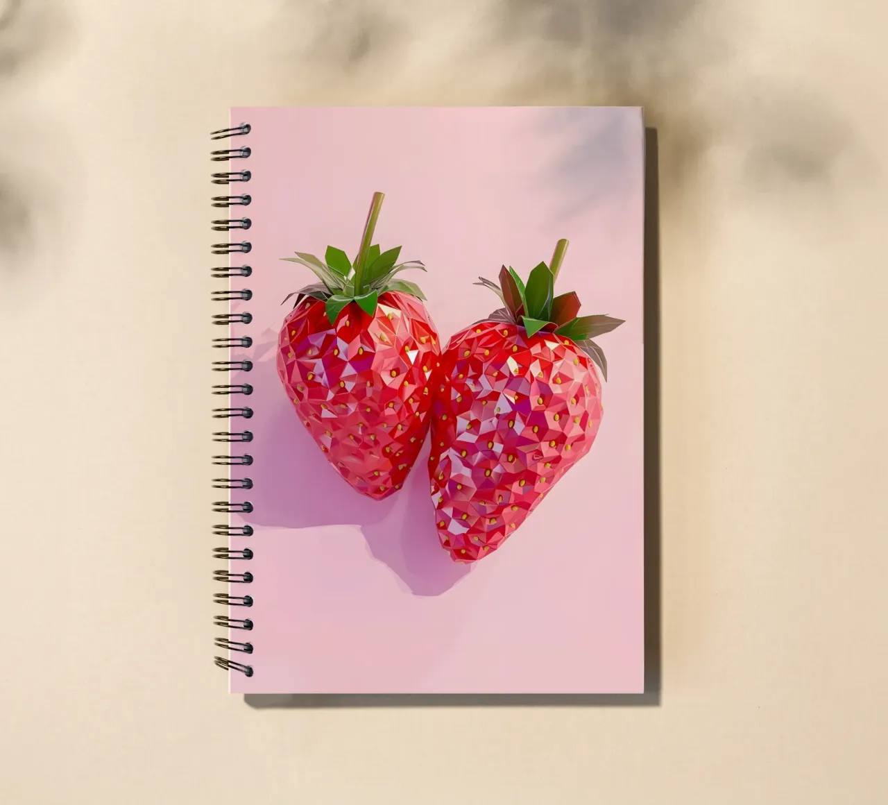 "Geometric Strawberry" Pop Art Print - Sweet & Modern spiral notebook by ClubArt