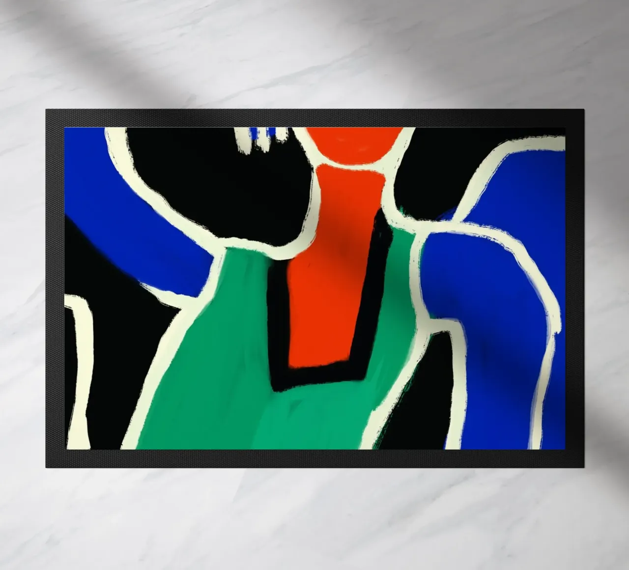 Dansende oorspronkelijke bewoners deurmat van Little Dean