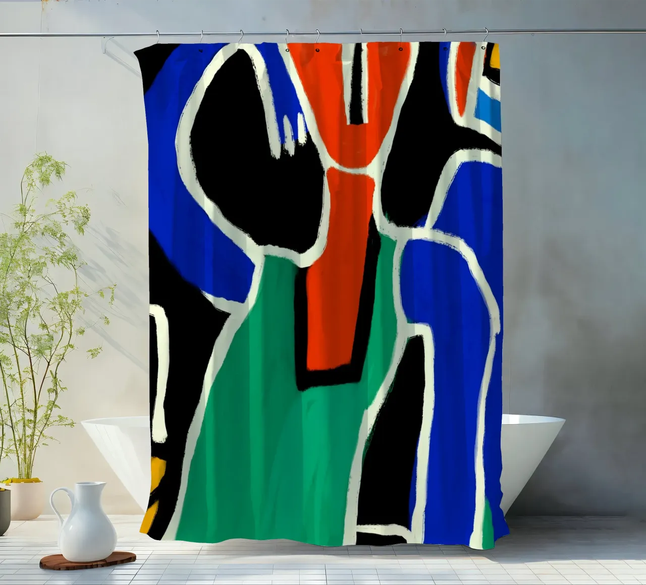 Tanzender Eingeborener Duschvorhang von Little Dean