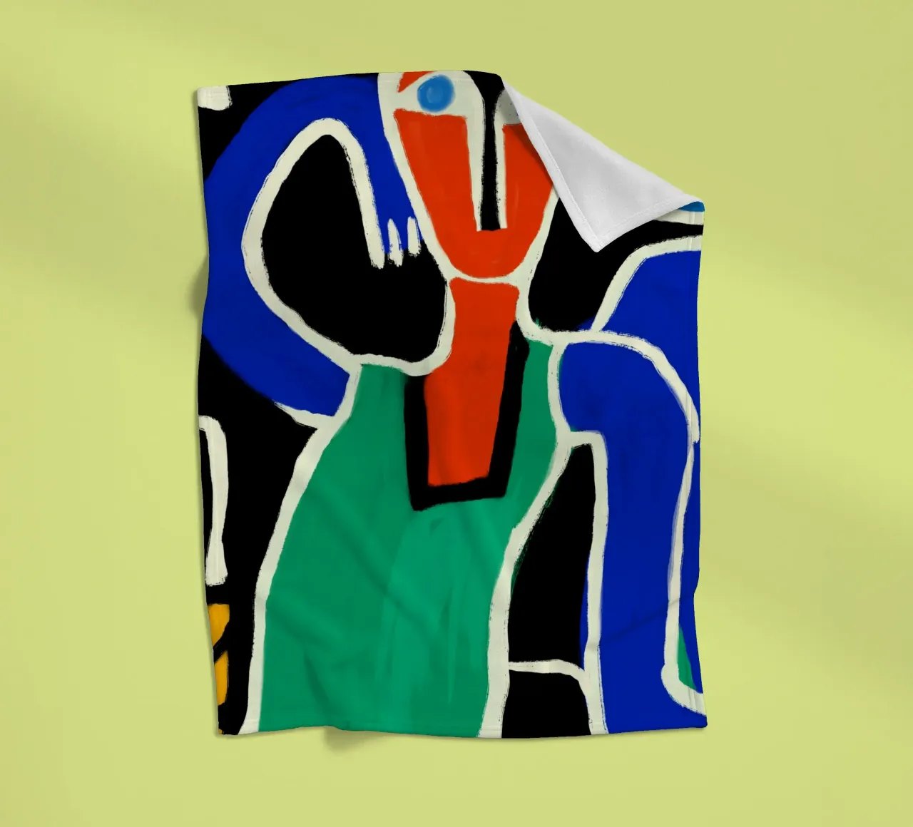 Dancing native fleece blanket by Little Dean