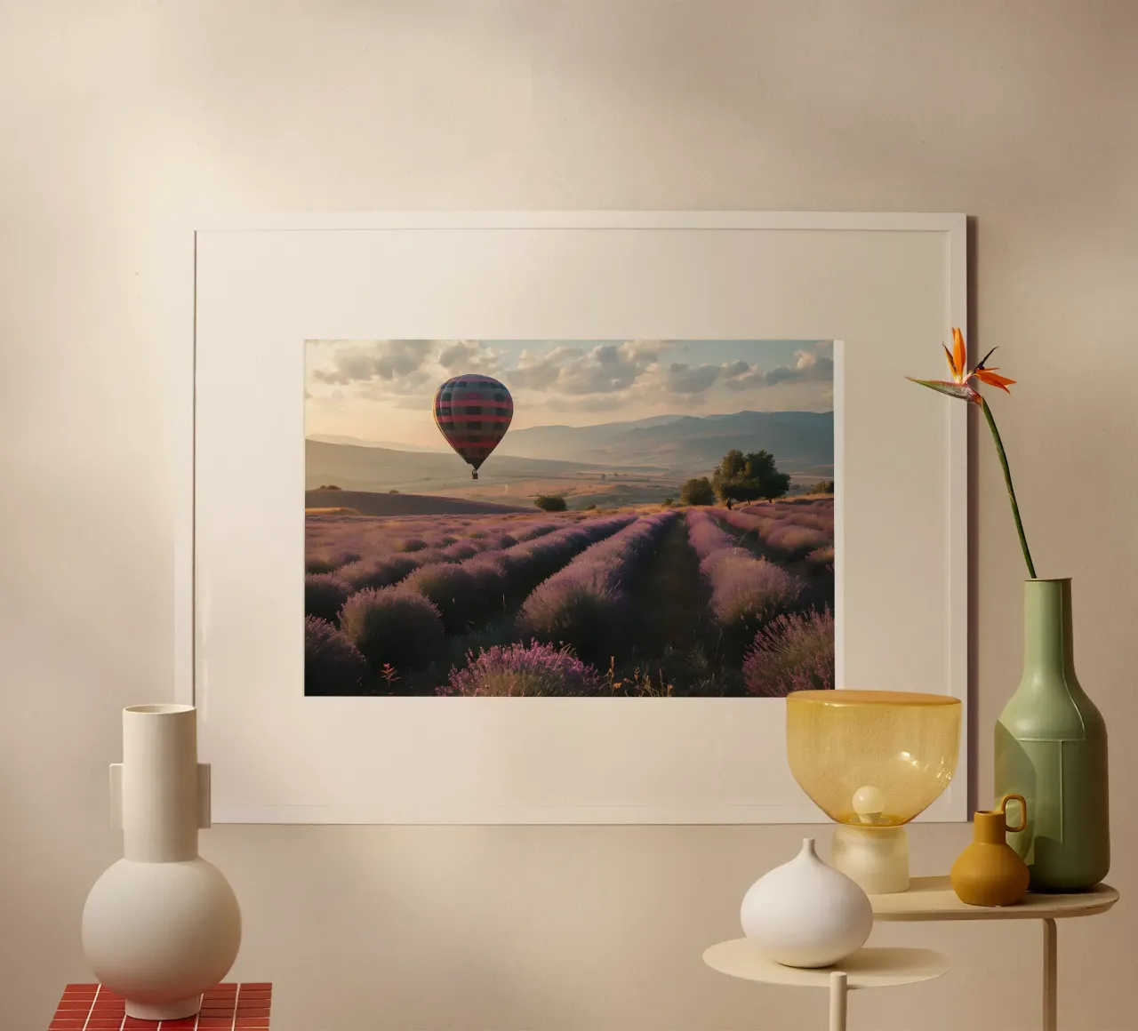 Mattina Provenza poster con telaio in plastica da M-Ulrich-Digital Art