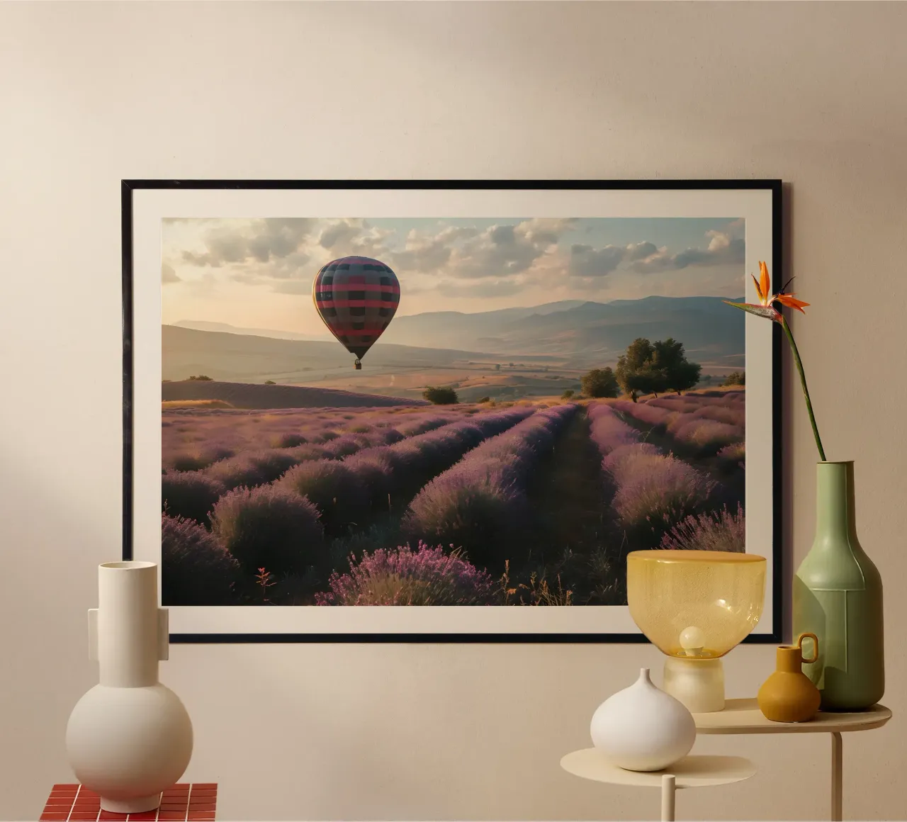 Mattina Provenza poster con telaio in plastica da M-Ulrich-Digital Art