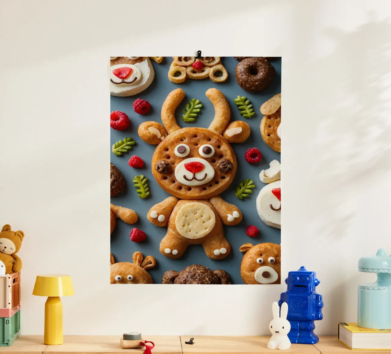 Festliches Sortiment an Weihnachtsplätzchen in Form von Elchen Hahnemühle von DesignDoodle