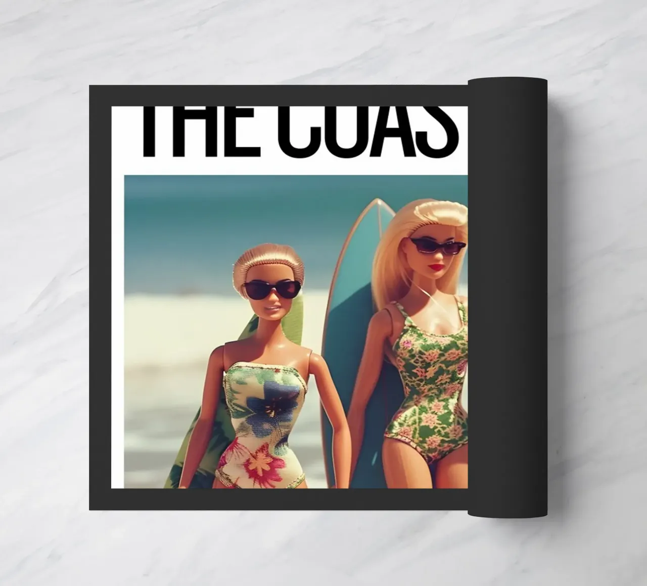 Arte satirica "Coastal Life Elixir" - Beach Barbie Vibes zerbino da ClubArt