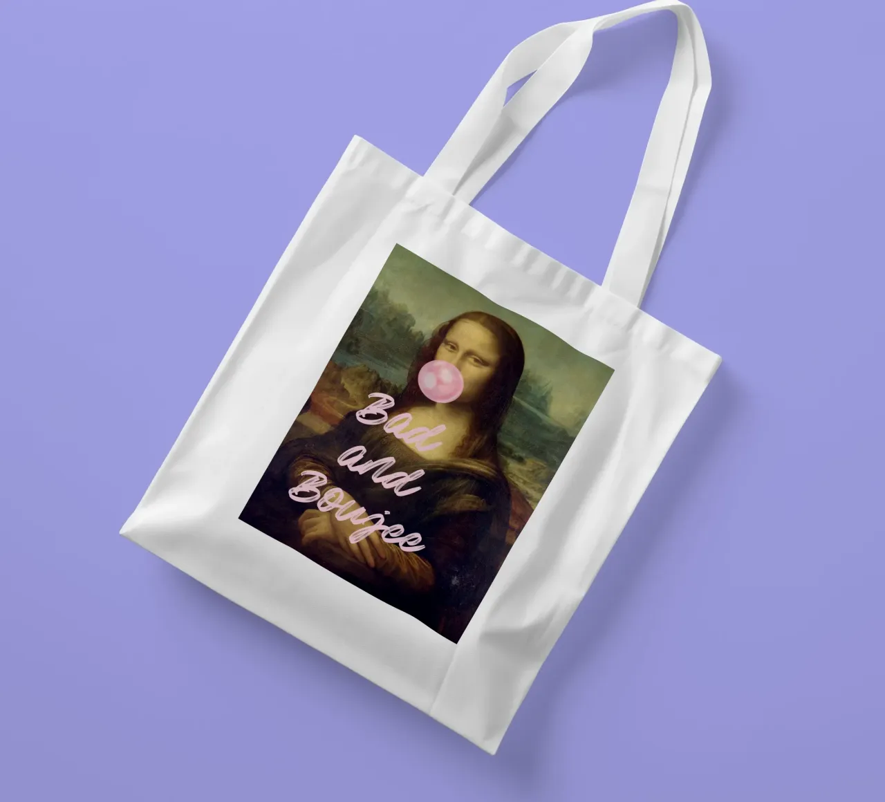 "Bad and Boujee Mona Lisa" Pop Art - Icónico y de moda tote bag de ClubArt