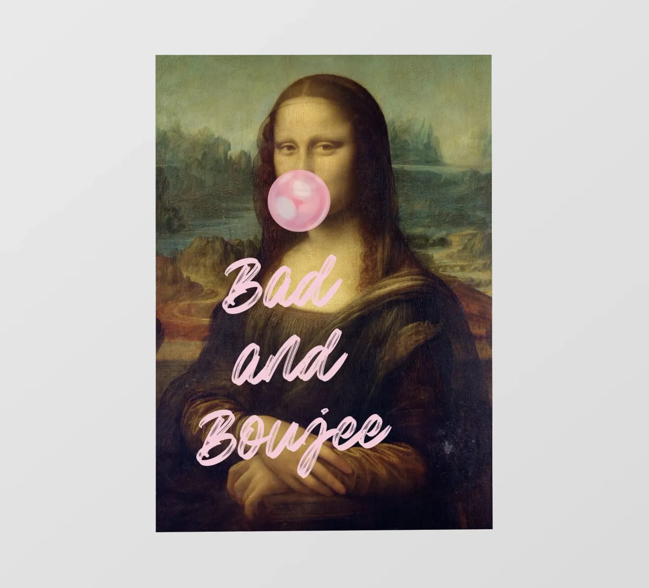 Pop Art "Bad and Boujee Mona Lisa" - Iconica e di tendenza pellicola backlit da ClubArt