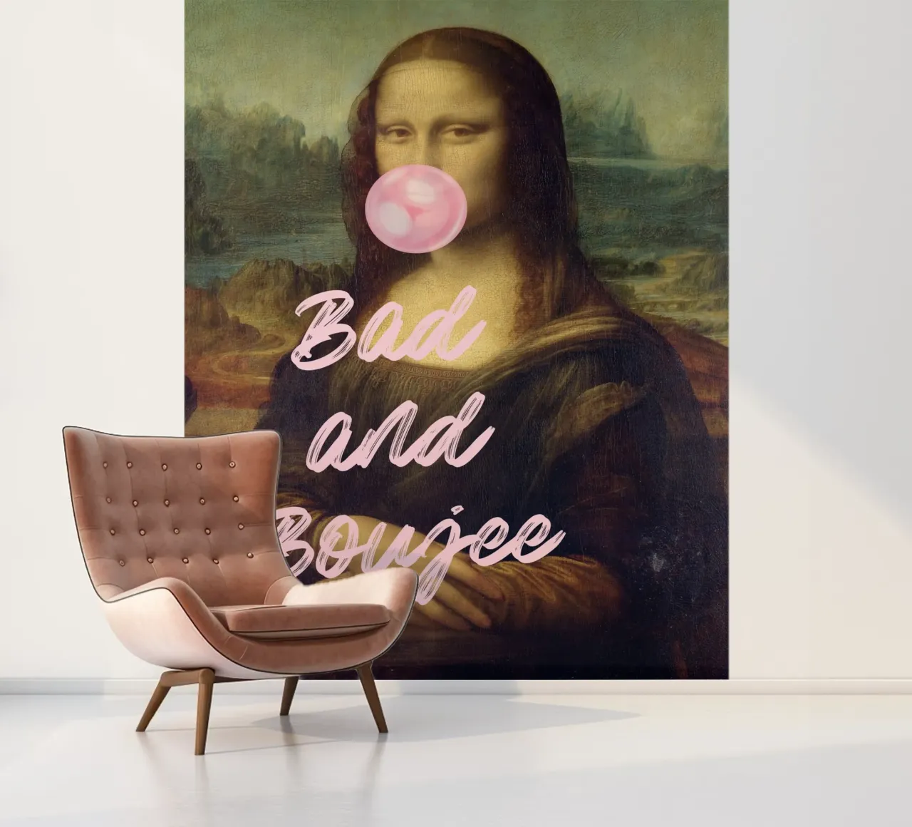"Bad and Boujee Mona Lisa" Pop Art - Iconic & Trendy photo wallpaper by ClubArt