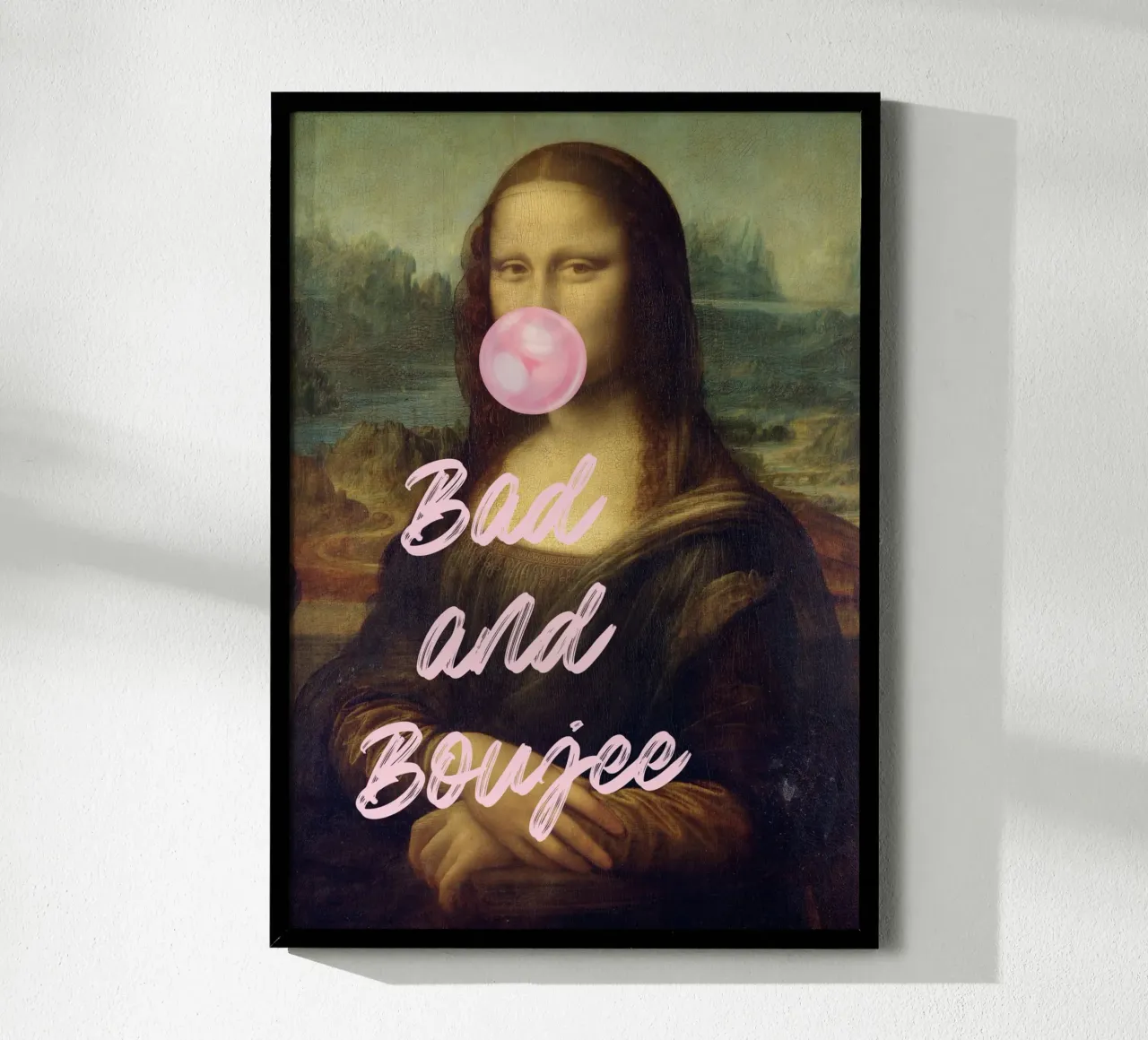 "Bad and Boujee Mona Lisa" Pop Art - Iconique et tendance poster de ClubArt
