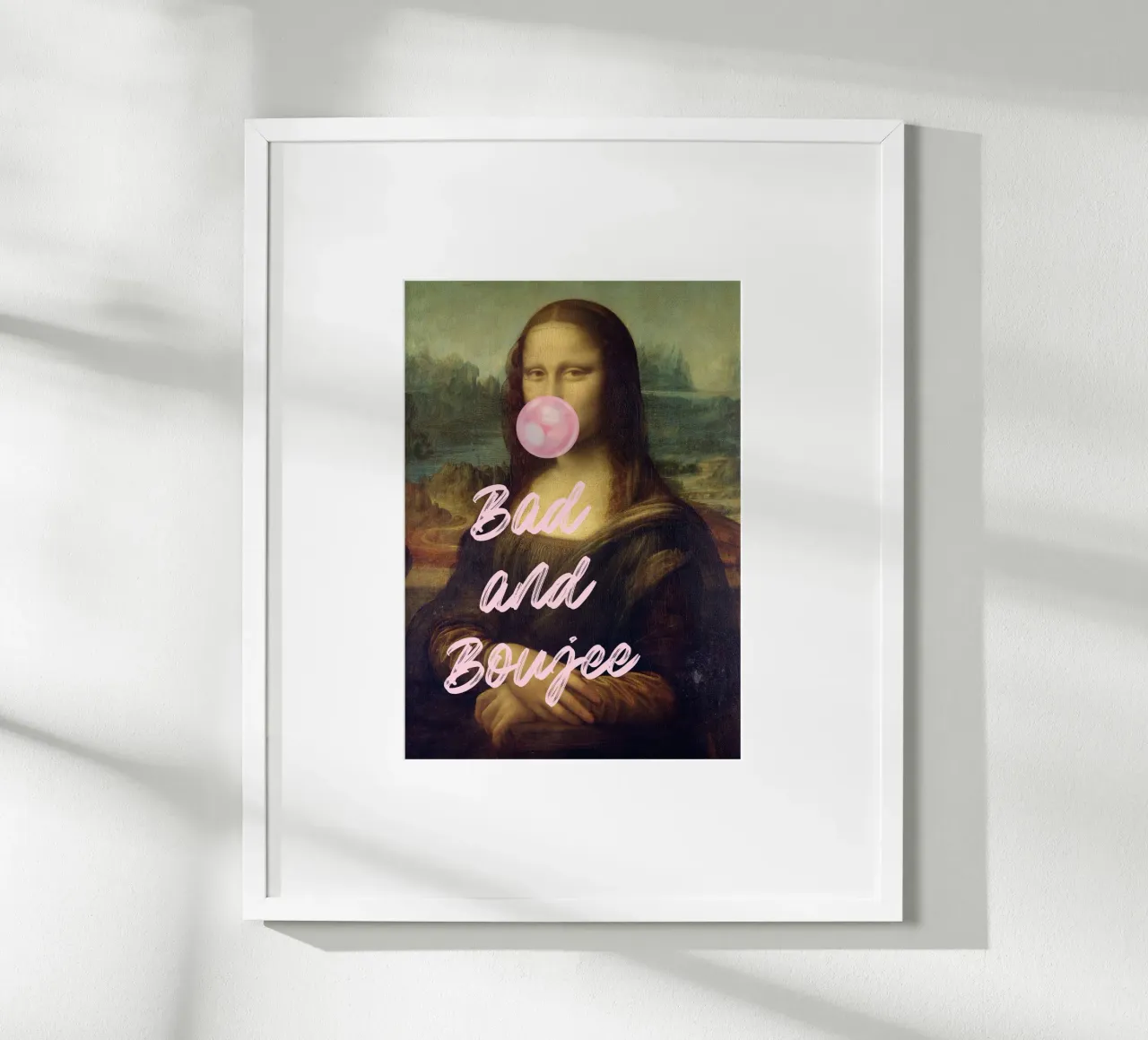 "Bad and Boujee Mona Lisa" Pop Art - Iconique et tendance poster de ClubArt