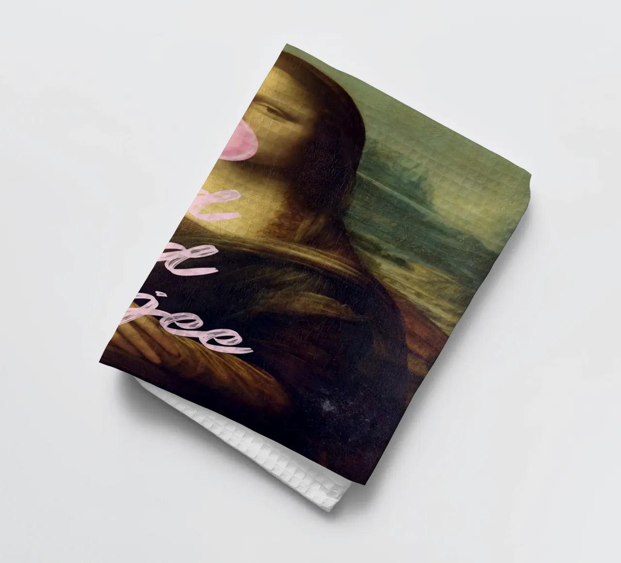 "Bad and Boujee Mona Lisa" Pop Art - Iconic & Trendy tea towel by ClubArt