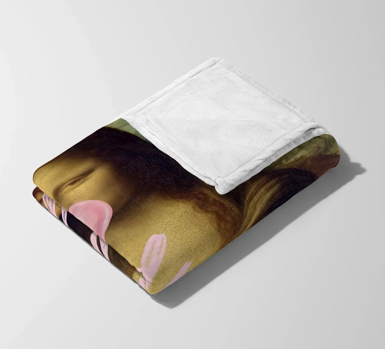 "Bad and Boujee Mona Lisa" Pop Art - Iconic & Trendy fleece blanket by ClubArt