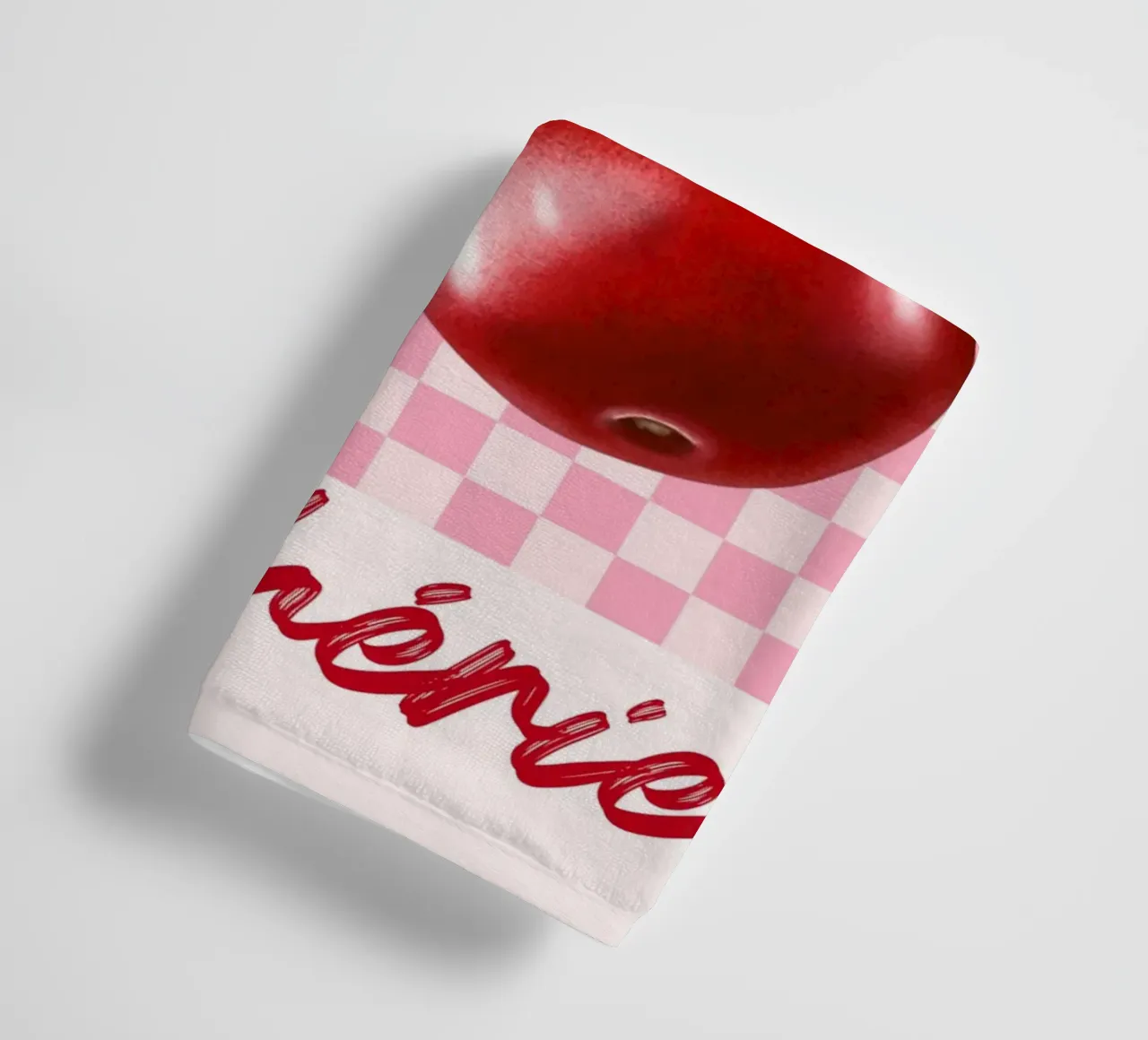 "Ma Chérie" Kersen Kunstdruk - Retro & Zoet badhanddoek van ClubArt